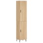 vidaXL Aparador de madera contrachapada roble Sonoma 34,5x34x180 cm vidaXL Aparador de madera contrachapada roble Sonoma 34,5x34x180 cm