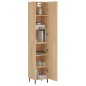 vidaXL Aparador de madera contrachapada roble Sonoma 34,5x34x180 cm vidaXL Aparador de madera contrachapada roble Sonoma 34,5x34x180 cm