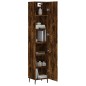 vidaXL Aparador de madera contrachapada roble ahumado 34,5x34x180 cm vidaXL Aparador de madera contrachapada roble ahumado 34,5x34x180 cm