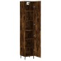 vidaXL Aparador de madera contrachapada roble ahumado 34,5x34x180 cm vidaXL Aparador de madera contrachapada roble ahumado 34,5x34x180 cm