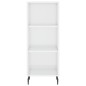 vidaXL Aparador alto madera contrachapada blanco brillo 34,5x34x180 cm vidaXL Aparador alto madera contrachapada blanco brillo 34,5x34x180 cm
