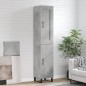 vidaXL Aparador de madera contrachapada gris hormigón 34,5x34x180 cm vidaXL Aparador de madera contrachapada gris hormigón 34,5x34x180 cm