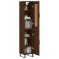 vidaXL Aparador alto madera contrachapada roble marrón 34,5x34x180 cm vidaXL Aparador alto madera contrachapada roble marrón 34,5x34x180 cm