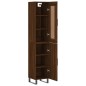 vidaXL Aparador alto madera contrachapada roble marrón 34,5x34x180 cm vidaXL Aparador alto madera contrachapada roble marrón 34,5x34x180 cm