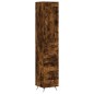 vidaXL Aparador de madera contrachapada roble ahumado 34,5x34x180 cm vidaXL Aparador de madera contrachapada roble ahumado 34,5x34x180 cm