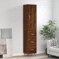 vidaXL Aparador alto madera contrachapada roble marrón 34,5x34x180 cm vidaXL Aparador alto madera contrachapada roble marrón 34,5x34x180 cm