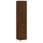 vidaXL Aparador alto madera contrachapada roble marrón 34,5x34x180 cm vidaXL Aparador alto madera contrachapada roble marrón 34,5x34x180 cm