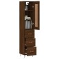 vidaXL Aparador alto madera contrachapada roble marrón 34,5x34x180 cm vidaXL Aparador alto madera contrachapada roble marrón 34,5x34x180 cm