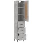 vidaXL Aparador de madera contrachapada gris hormigón 34,5x34x180 cm vidaXL Aparador de madera contrachapada gris hormigón 34,5x34x180 cm