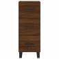 vidaXL Aparador alto madera contrachapada roble marrón 34,5x34x180 cm
