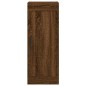 vidaXL Aparador alto madera contrachapada roble marrón 34,5x34x180 cm