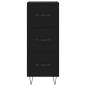 vidaXL Aparador de madera contrachapada negro 34,5x34x180 cm vidaXL Aparador de madera contrachapada negro 34,5x34x180 cm
