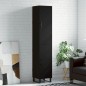 vidaXL Aparador de madera contrachapada negro 34,5x34x180 cm vidaXL Aparador de madera contrachapada negro 34,5x34x180 cm