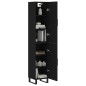 vidaXL Aparador de madera contrachapada negro 34,5x34x180 cm vidaXL Aparador de madera contrachapada negro 34,5x34x180 cm