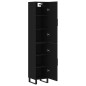 vidaXL Aparador de madera contrachapada negro 34,5x34x180 cm vidaXL Aparador de madera contrachapada negro 34,5x34x180 cm