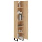 vidaXL Aparador de madera contrachapada roble Sonoma 34,5x34x180 cm vidaXL Aparador de madera contrachapada roble Sonoma 34,5x34x180 cm