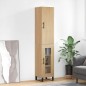vidaXL Aparador de madera contrachapada roble Sonoma 34,5x34x180 cm