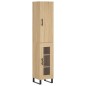 vidaXL Aparador de madera contrachapada roble Sonoma 34,5x34x180 cm