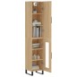 vidaXL Aparador de madera contrachapada roble Sonoma 34,5x34x180 cm