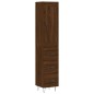vidaXL Aparador alto madera contrachapada roble marrón 34,5x34x180 cm vidaXL Aparador alto madera contrachapada roble marrón 34,5x34x180 cm