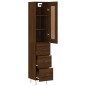 vidaXL Aparador alto madera contrachapada roble marrón 34,5x34x180 cm vidaXL Aparador alto madera contrachapada roble marrón 34,5x34x180 cm
