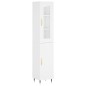 vidaXL Aparador alto madera contrachapada blanco 34,5x34x180 cm vidaXL Aparador alto madera contrachapada blanco 34,5x34x180 cm