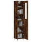 vidaXL Aparador de madera contrachapada roble ahumado 34,5x34x180 cm vidaXL Aparador de madera contrachapada roble ahumado 34,5x34x180 cm