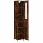 vidaXL Aparador de madera contrachapada roble ahumado 34,5x34x180 cm vidaXL Aparador de madera contrachapada roble ahumado 34,5x34x180 cm