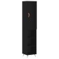 vidaXL Aparador de madera contrachapada negro 34,5x34x180 cm vidaXL Aparador de madera contrachapada negro 34,5x34x180 cm