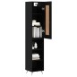vidaXL Aparador de madera contrachapada negro 34,5x34x180 cm vidaXL Aparador de madera contrachapada negro 34,5x34x180 cm