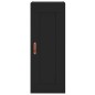 vidaXL Aparador de madera contrachapada negro 34,5x34x180 cm vidaXL Aparador de madera contrachapada negro 34,5x34x180 cm