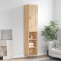 vidaXL Aparador de madera contrachapada roble Sonoma 34,5x34x180 cm vidaXL Aparador de madera contrachapada roble Sonoma 34,5x34x180 cm