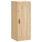 vidaXL Aparador de madera contrachapada roble Sonoma 34,5x34x180 cm vidaXL Aparador de madera contrachapada roble Sonoma 34,5x34x180 cm