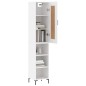 vidaXL Aparador alto madera contrachapada blanco 34,5x34x180 cm vidaXL Aparador alto madera contrachapada blanco 34,5x34x180 cm