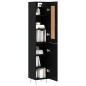 vidaXL Aparador de madera contrachapada negro 34,5x34x180 cm vidaXL Aparador de madera contrachapada negro 34,5x34x180 cm
