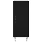 vidaXL Aparador de madera contrachapada negro 34,5x34x180 cm vidaXL Aparador de madera contrachapada negro 34,5x34x180 cm
