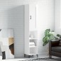 vidaXL Aparador alto madera contrachapada blanco brillo 34,5x34x180 cm vidaXL Aparador alto madera contrachapada blanco brillo 34,5x34x180 cm