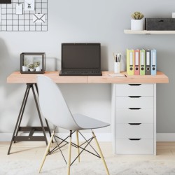 vidaXL Tablero de mesa madera maciza roble sin tratar 140x60x(2-6) cm