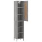 vidaXL Aparador alto madera contrachapada gris Sonoma 34,5x34x180 cm vidaXL Aparador alto madera contrachapada gris Sonoma 34,5x34x180 cm