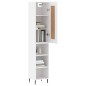 vidaXL Aparador alto madera contrachapada blanco 34,5x34x180 cm vidaXL Aparador alto madera contrachapada blanco 34,5x34x180 cm