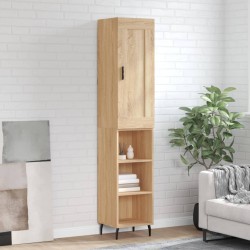 vidaXL Aparador de madera contrachapada roble Sonoma 34,5x34x180 cm