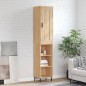 vidaXL Aparador de madera contrachapada roble Sonoma 34,5x34x180 cm
