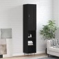 vidaXL Aparador de madera contrachapada negro 34,5x34x180 cm