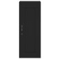vidaXL Aparador de madera contrachapada negro 34,5x34x180 cm