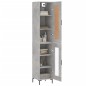 vidaXL Aparador de madera contrachapada gris hormigón 34,5x34x180 cm vidaXL Aparador de madera contrachapada gris hormigón 34,5x34x180 cm