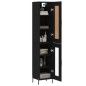 vidaXL Aparador de madera contrachapada negro 34,5x34x180 cm vidaXL Aparador de madera contrachapada negro 34,5x34x180 cm