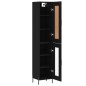 vidaXL Aparador de madera contrachapada negro 34,5x34x180 cm vidaXL Aparador de madera contrachapada negro 34,5x34x180 cm