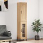 vidaXL Aparador de madera contrachapada roble Sonoma 34,5x34x180 cm vidaXL Aparador de madera contrachapada roble Sonoma 34,5x34x180 cm