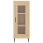 vidaXL Aparador de madera contrachapada roble Sonoma 34,5x34x180 cm vidaXL Aparador de madera contrachapada roble Sonoma 34,5x34x180 cm