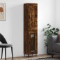 vidaXL Aparador de madera contrachapada roble ahumado 34,5x34x180 cm